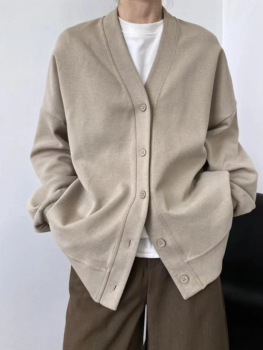 Maxct V neck sweater jacket