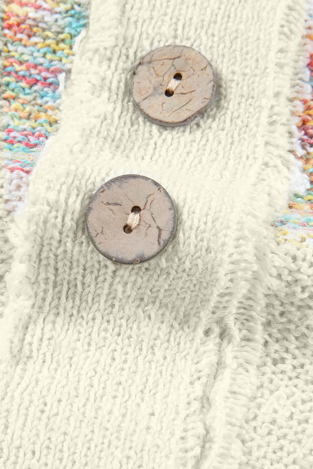 Maxct &Contrast Half Button Long Sleeve Sweater
