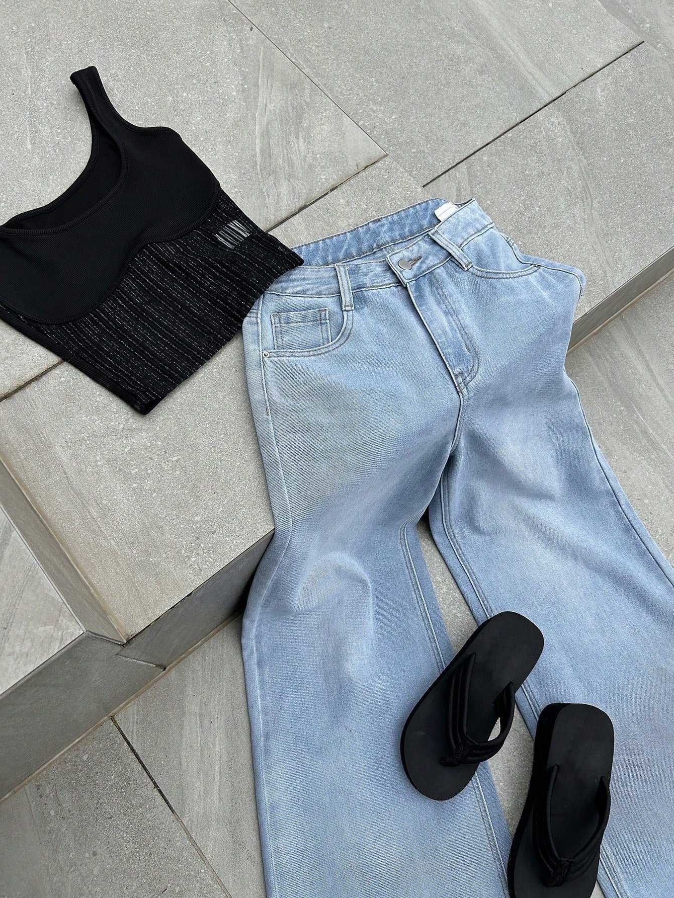 Maxct Women's Loose Fit Wide Leg Denim Pants With Pockets, Suitable For Daily And Casual Wear