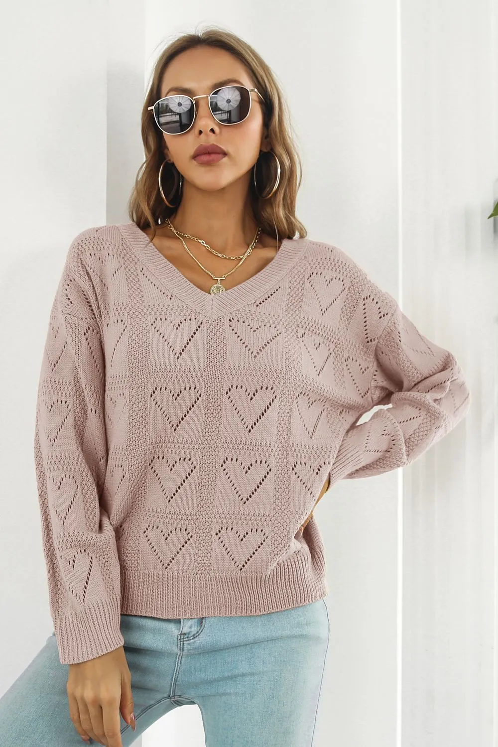 Maxct &V-Neck Drop Shoulder Sweater