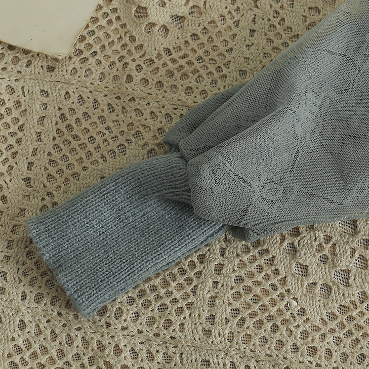 Lace Knit Sweater Dress Maxct