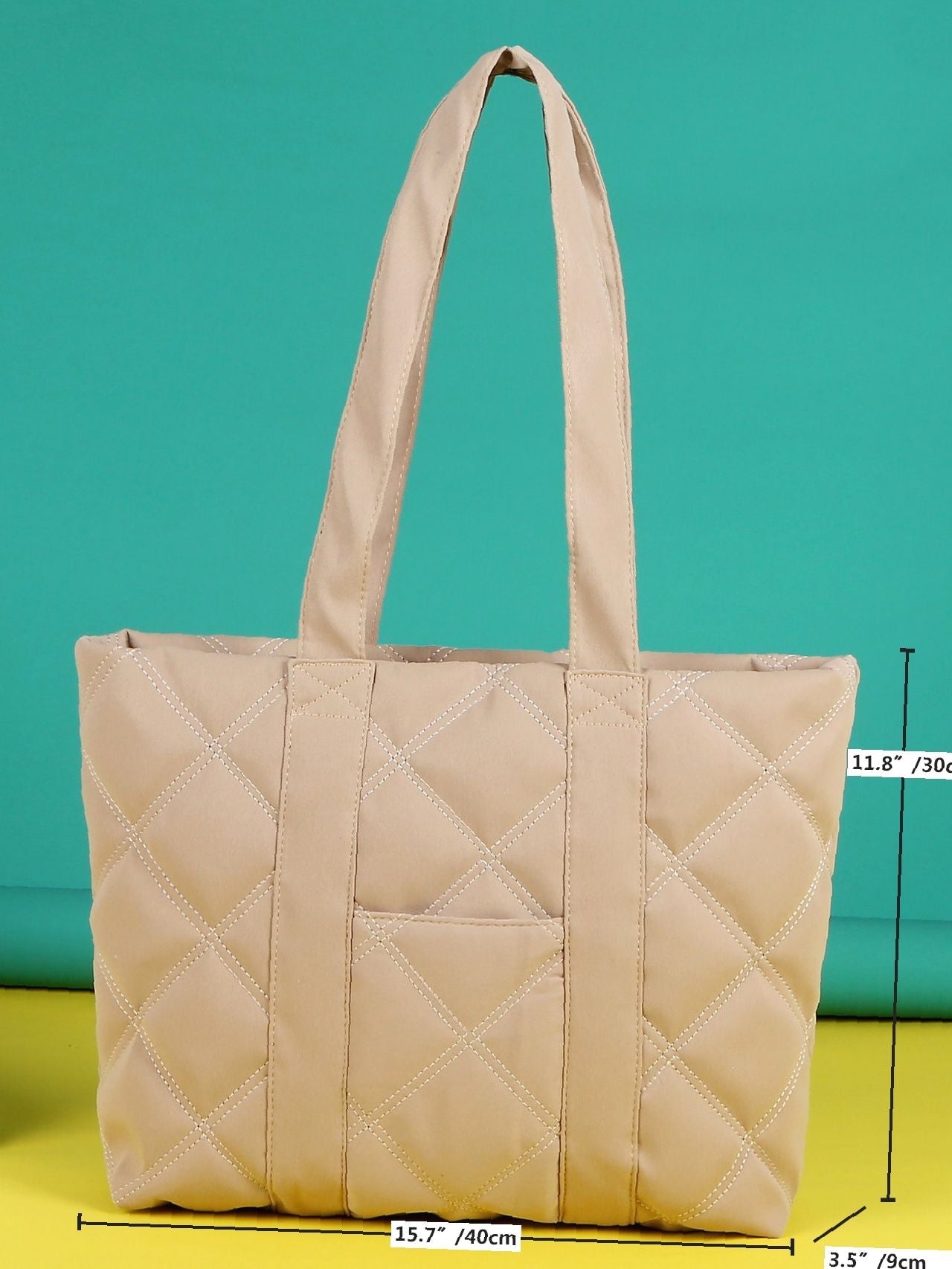 Maxct - Minimalist Quilted Shoulder Tote Bag  - Women Tote Bags