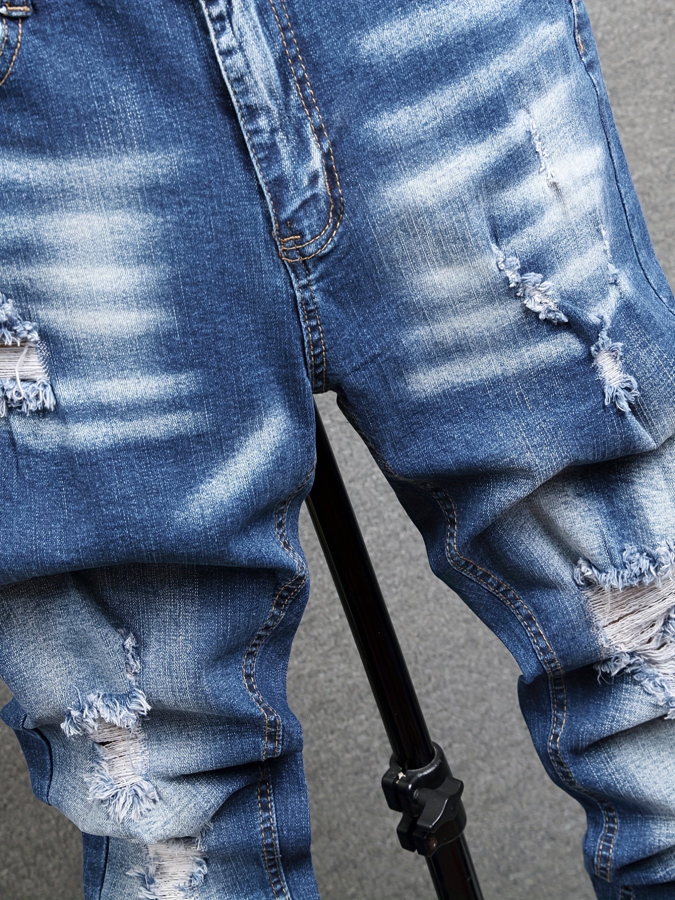 Maxct  Men's Skinny Fit Ripped Stretch Slim Fit Jeans Pants