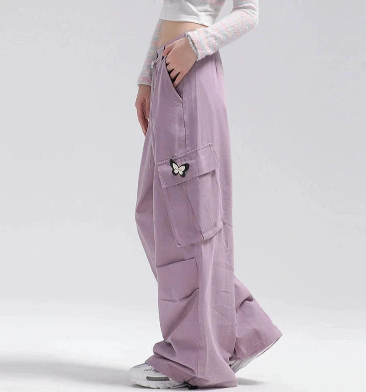 KKYES Butterfly Cargo Pants Maxct