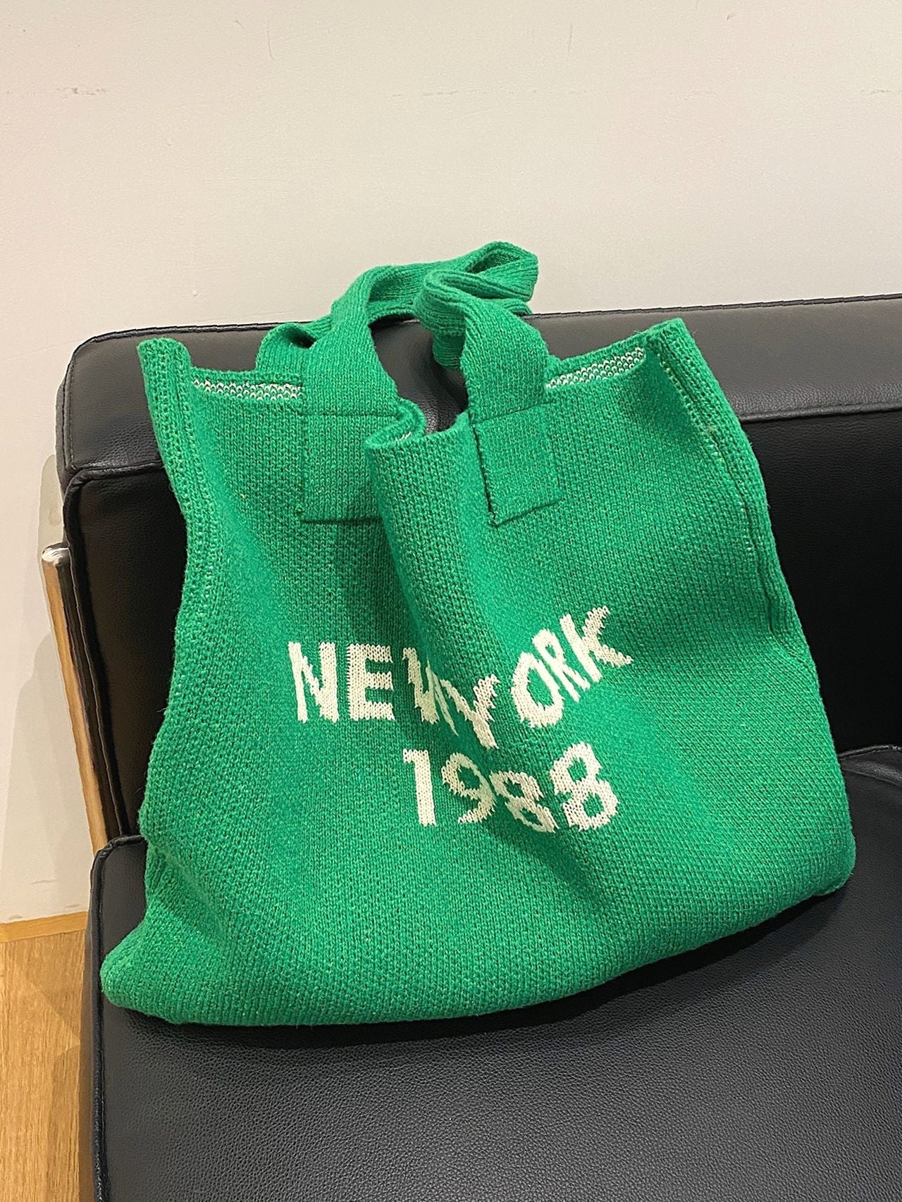 Maxct - Letter Graphic Crochet Shopper Bag  - Women Tote Bags