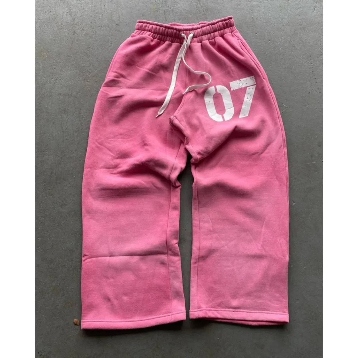 Maxct 90s Streetwear Woman Number Pants Y2k Harajuku Running Joggers Sport Casual Trousers Printed Pattern Fashion Hip Hop Street Sweatshirt Pocket 0830