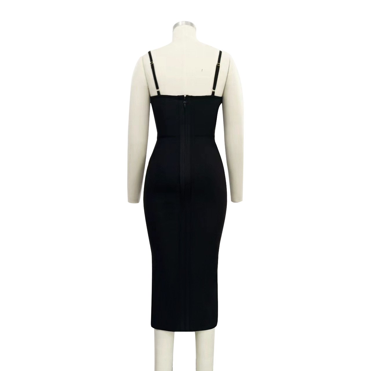 Maxct Women's Bandage Thai Strap Rhinestone Split Bandage Dress Sexy Banquet Dress - Image 22