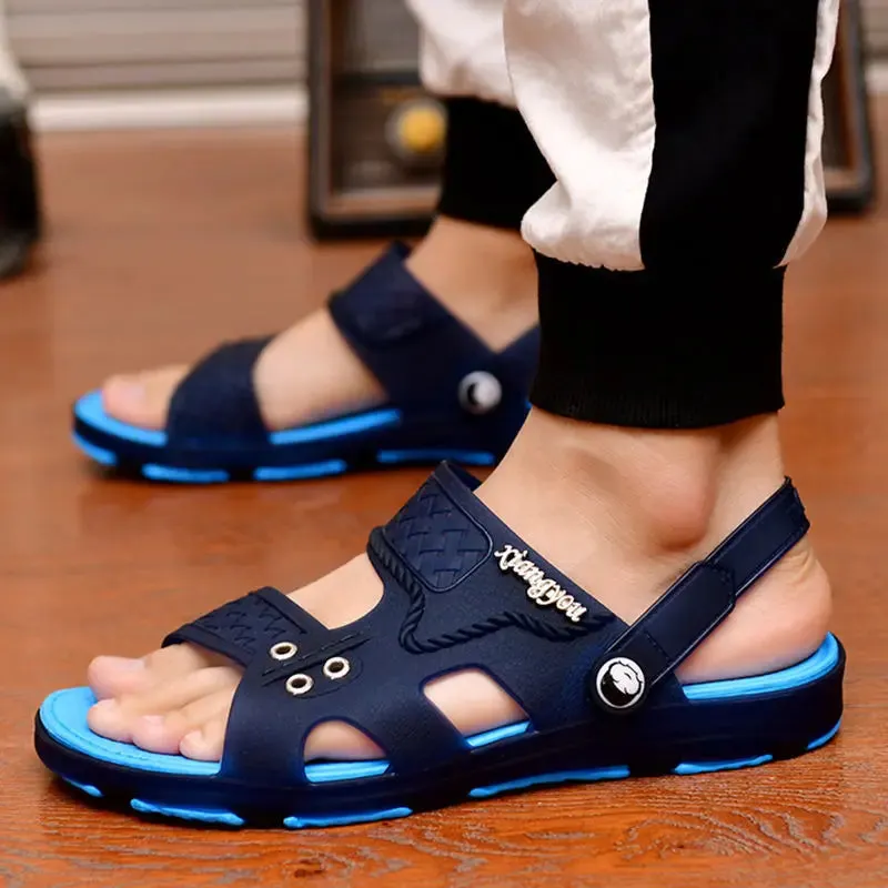 Summer Sandals Outdoor Beach Indoor Durable Anti-Slip Peep Toe Men's Maxct