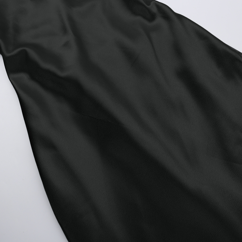 French Elegant Satin Camis Dress Backless Spaghetti Straps Midi Dress Y2K Solid Sleeveless Party Night Vestidos