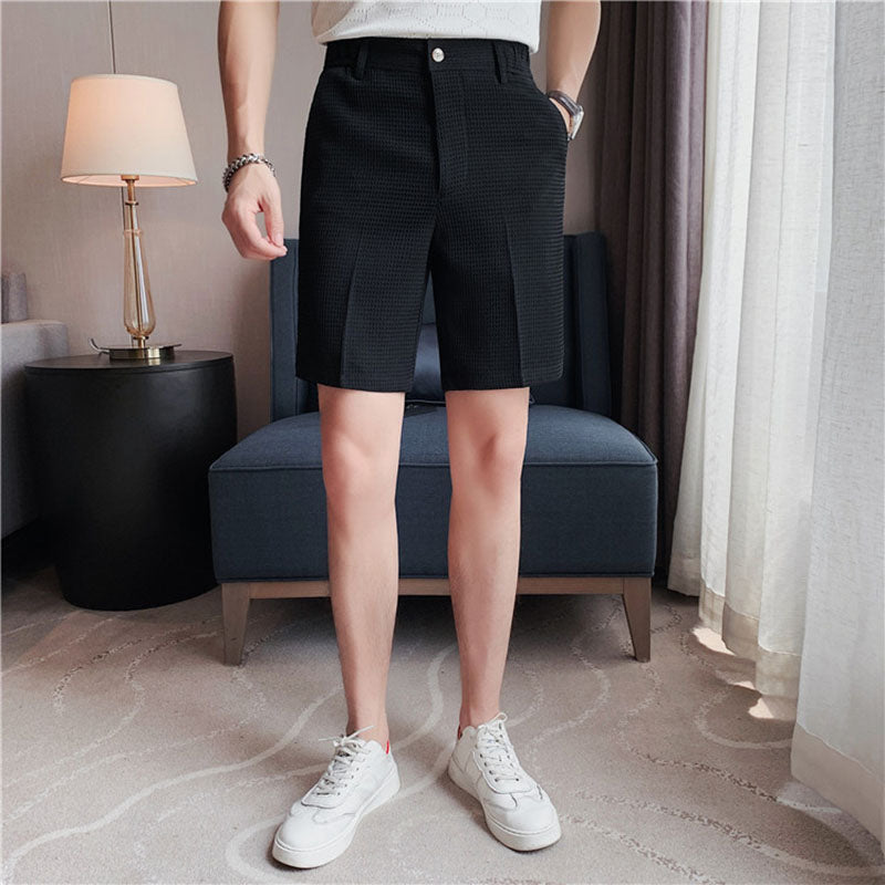 Maxct Plaid Embossed Casual Shorts
