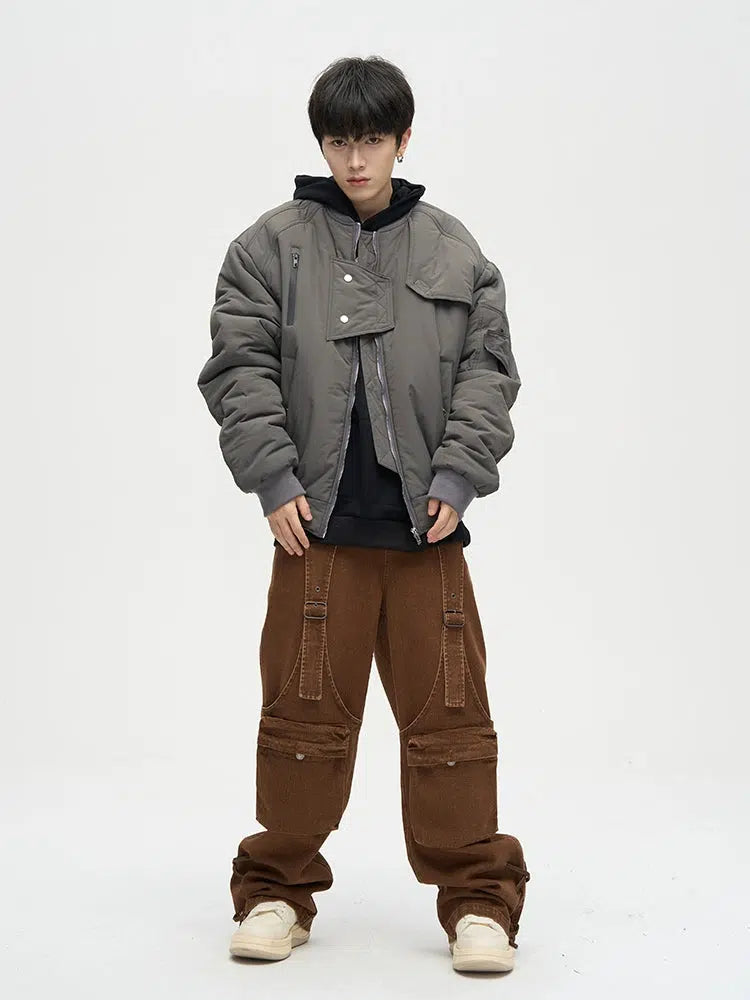 Maxct Full-zip Padded Cotton Bomber Jacket
