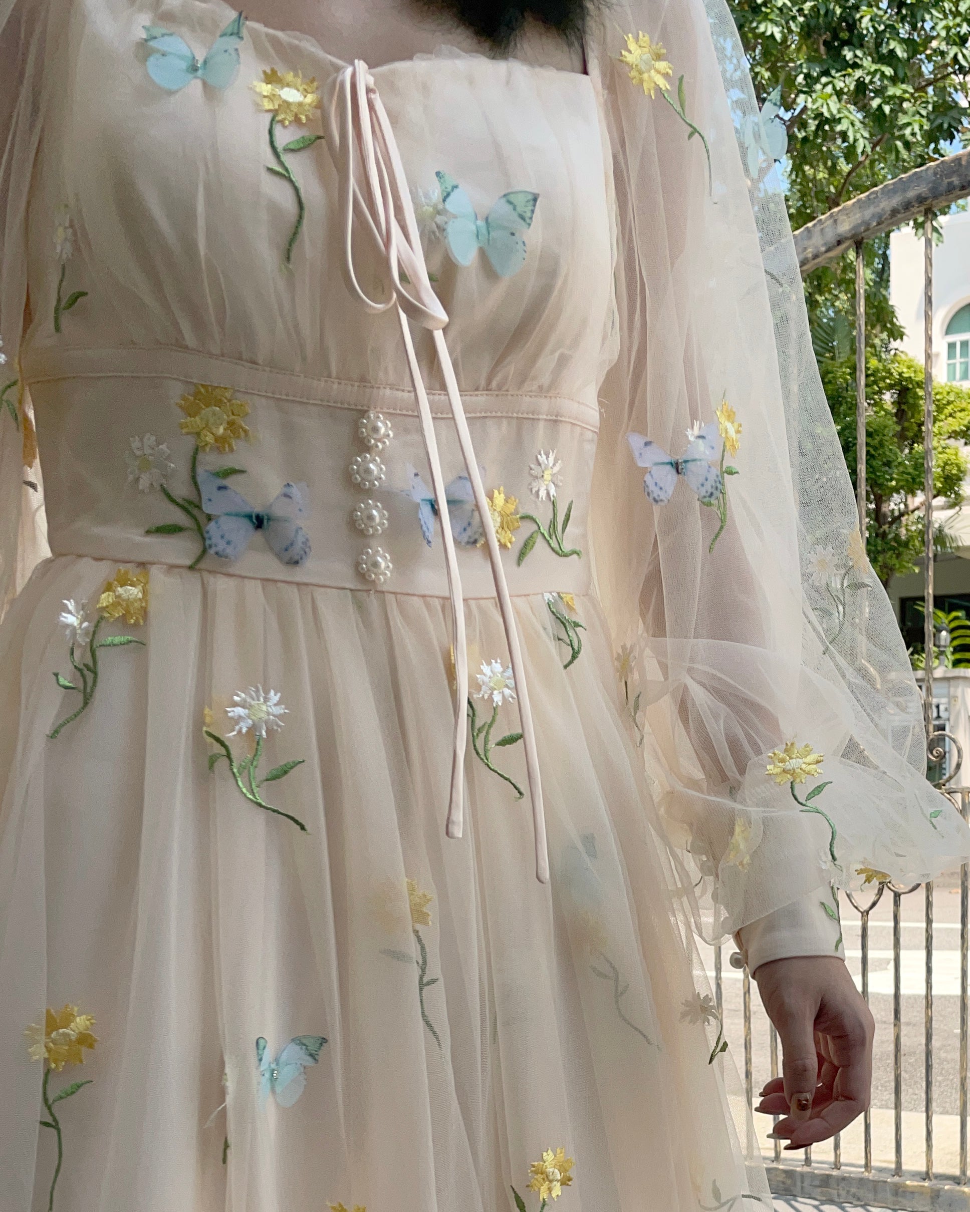 Butterfly Garden Tulle Maxi Dress Maxct