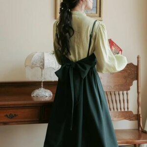 Bow Back Cami Dress & Blouse Set Maxct