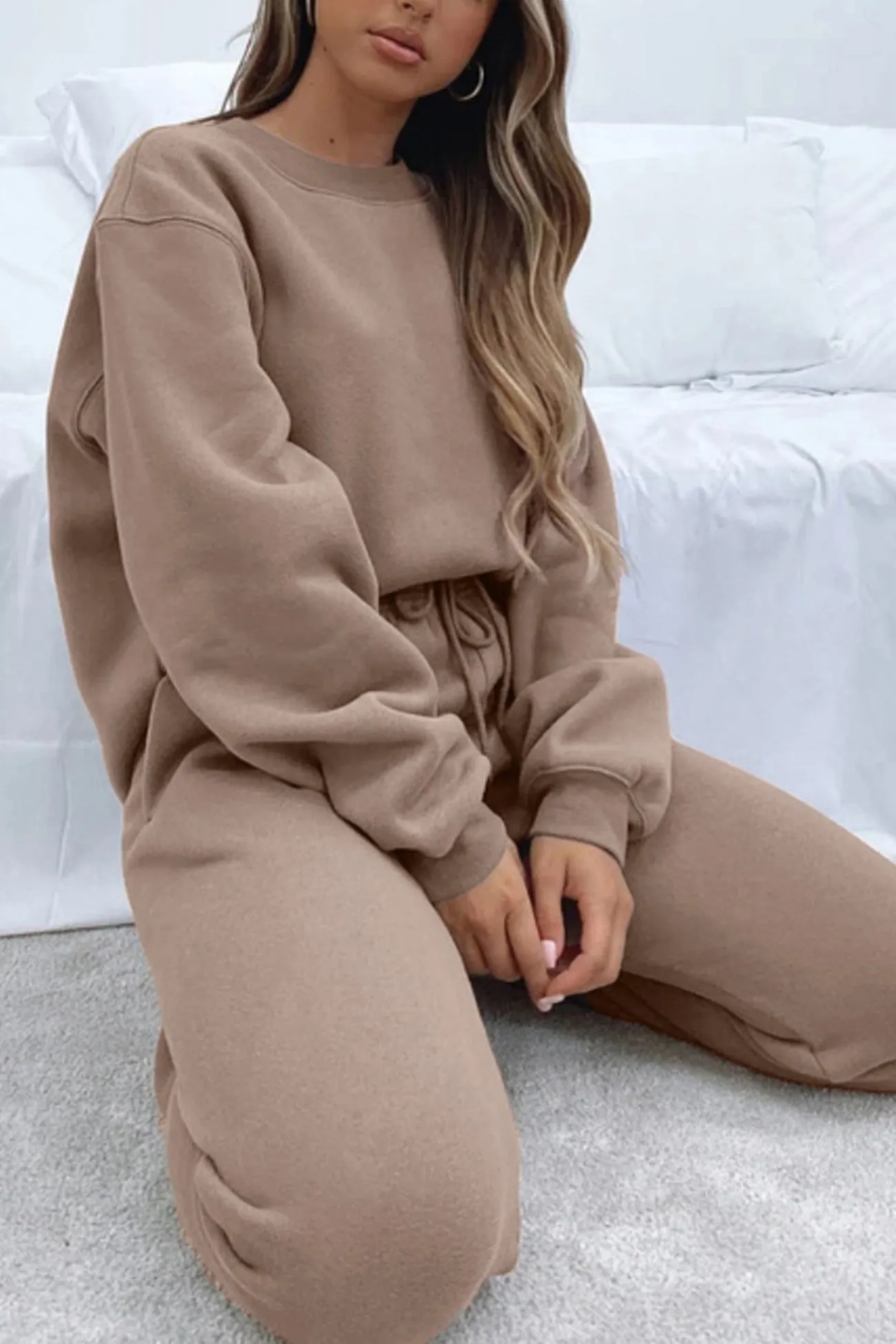 Maxct Solid Sweatshirt Pants Set