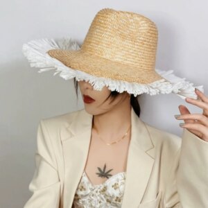 Maxct Sun Hat Fashion Wind Straw Women's Burrs Straw Hat