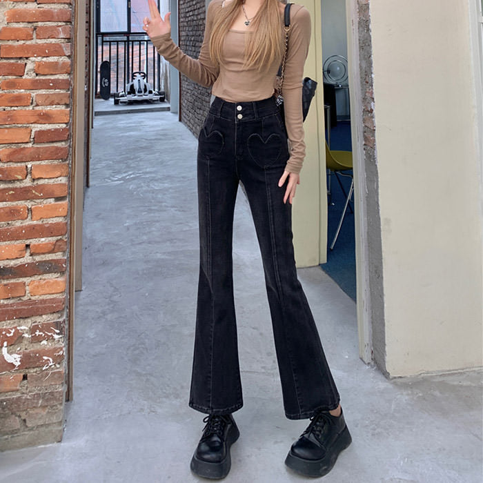 Heart Crush Flare Cropped Jeans Maxct