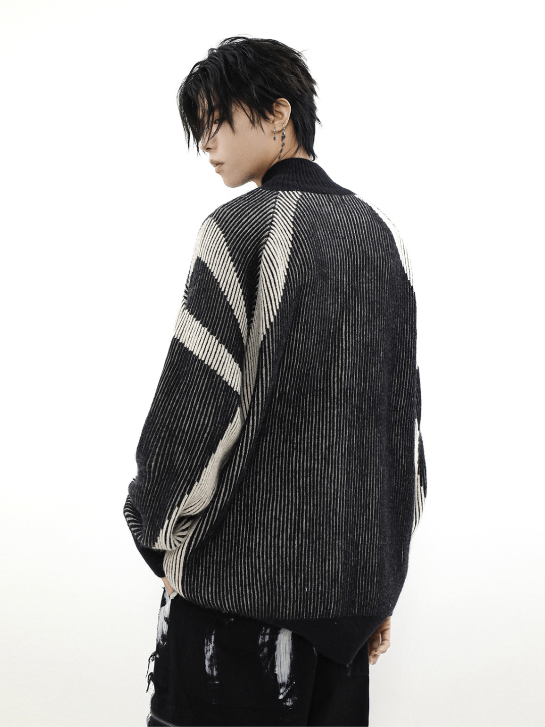 Maxct [Mrnearly] Striped Turtleneck Sweater Na857