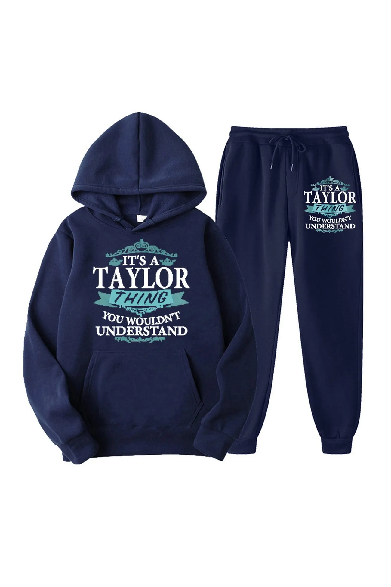 Maxct-Taylor's Graphic Hoodie Long Pants Suits