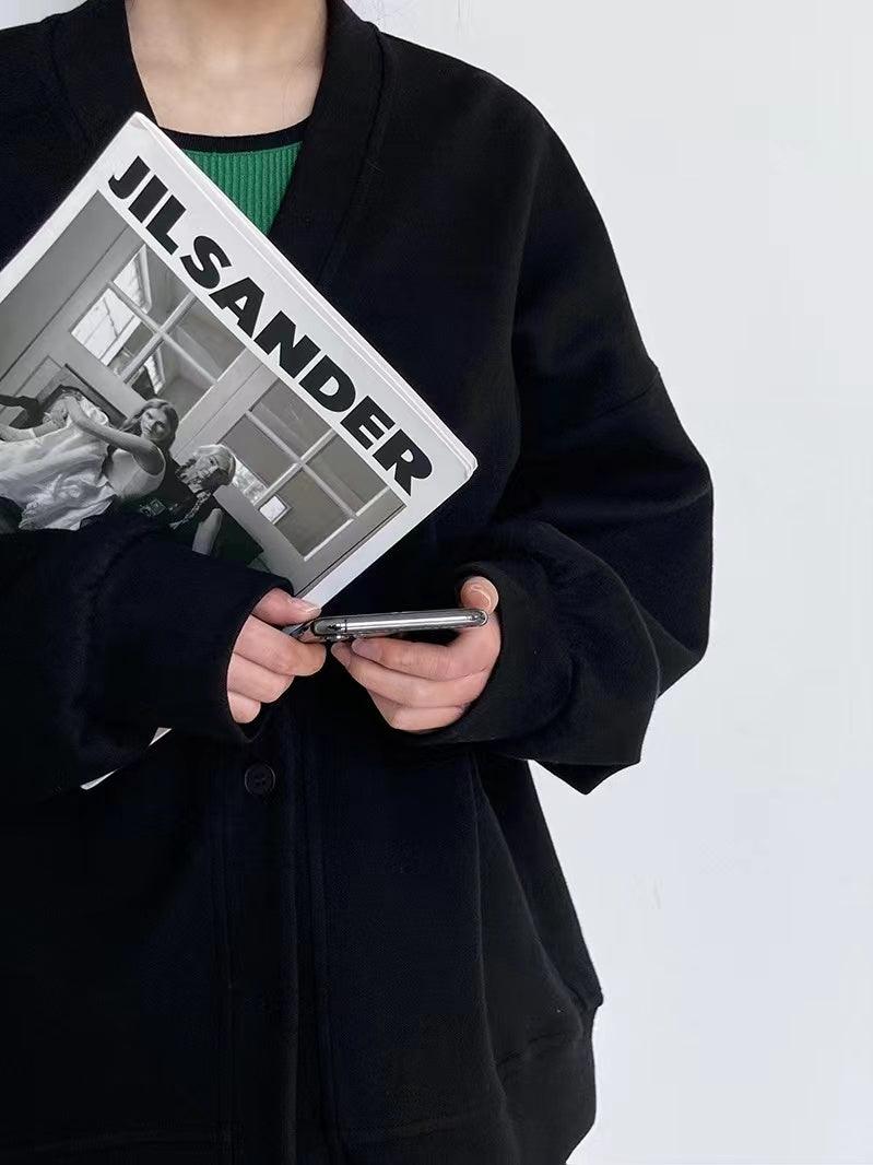 Maxct V neck sweater jacket