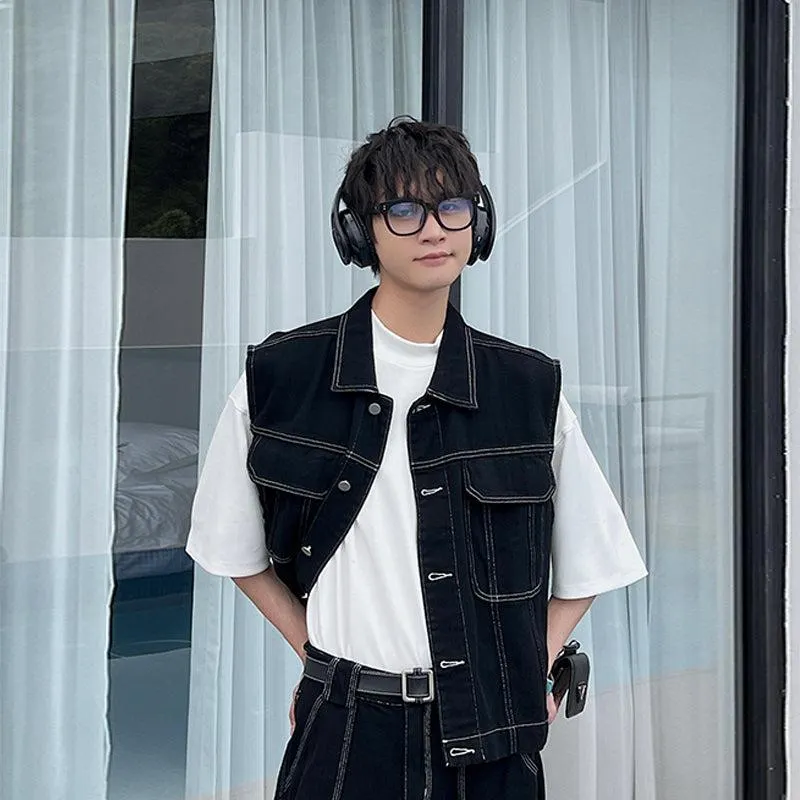 Maxct Sleeveless Denim Jacket & Jeans