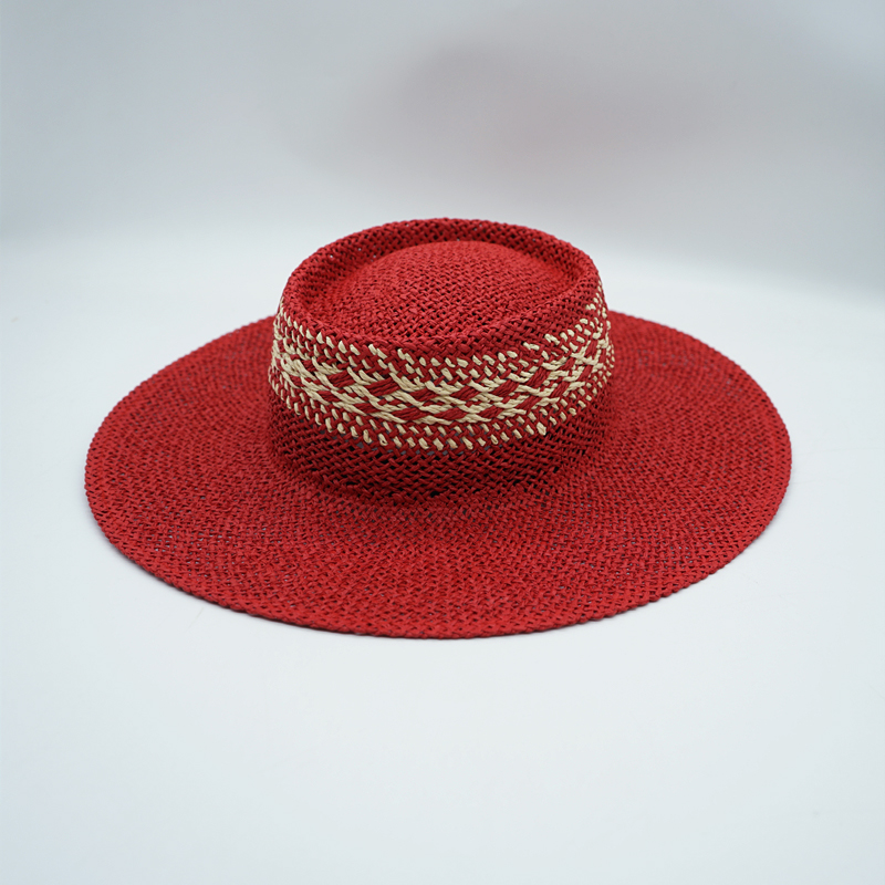 Straw Hat Japanese Style Black Brown Panama Women's Beach Big Brim