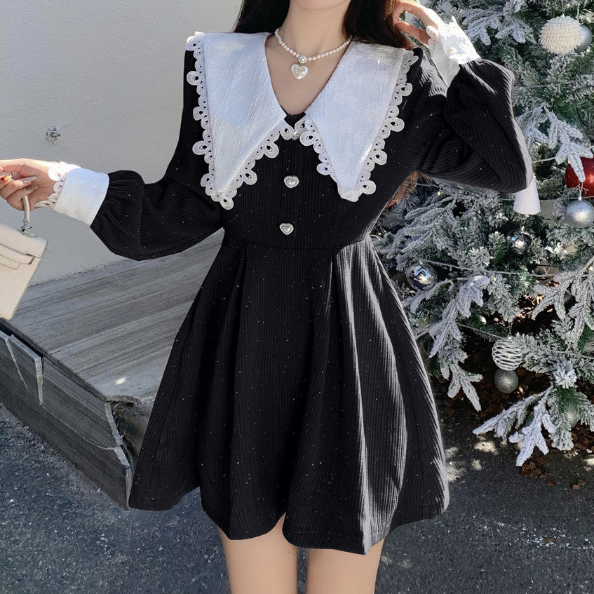 Sweet Love Peter Pan Knit Dress Maxct