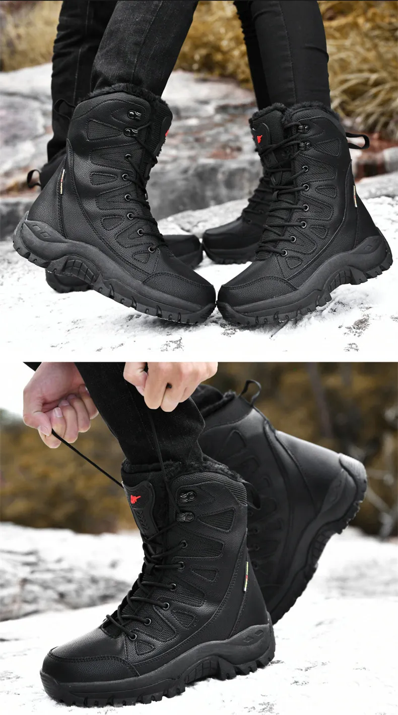Unisex High Top Warm Plush Snow Boots - true-deals-club