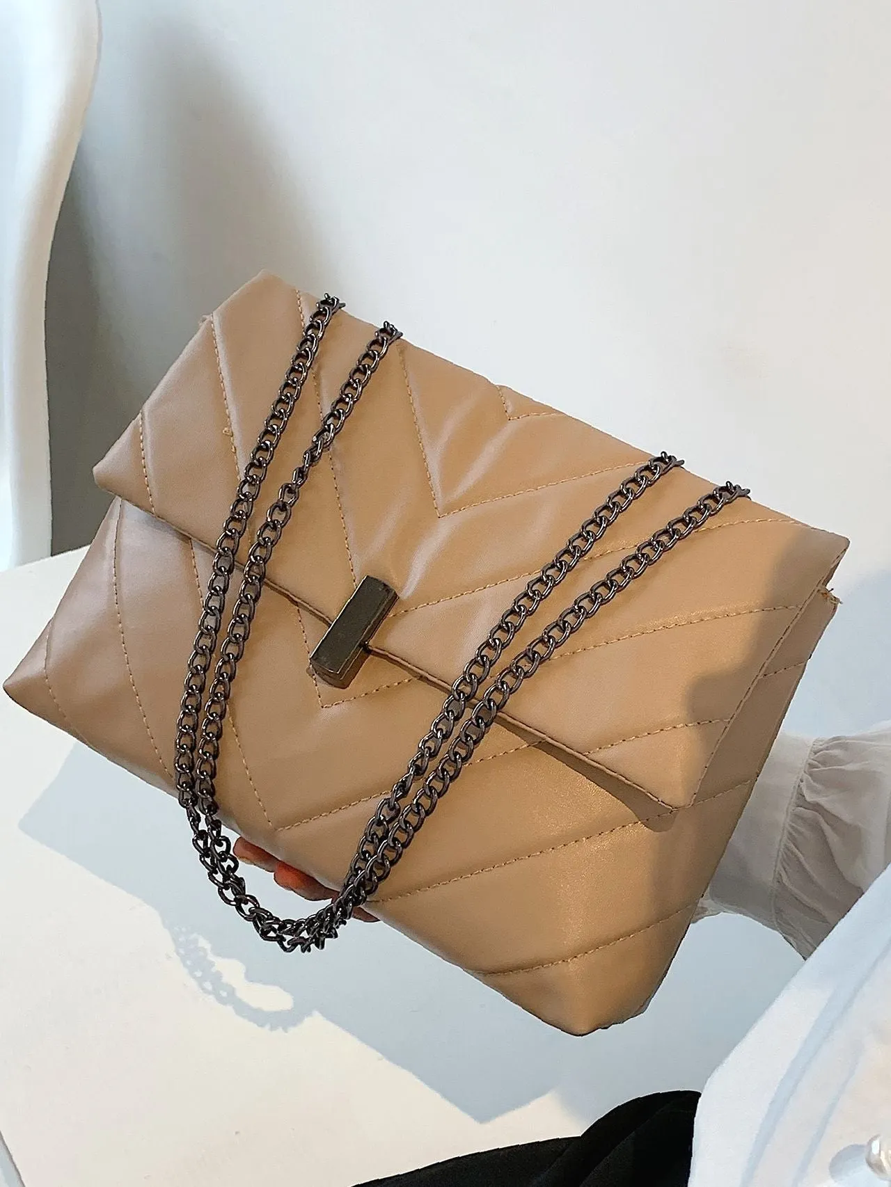 Maxct - Chevron Chain Tote Bag  - Women Tote Bags