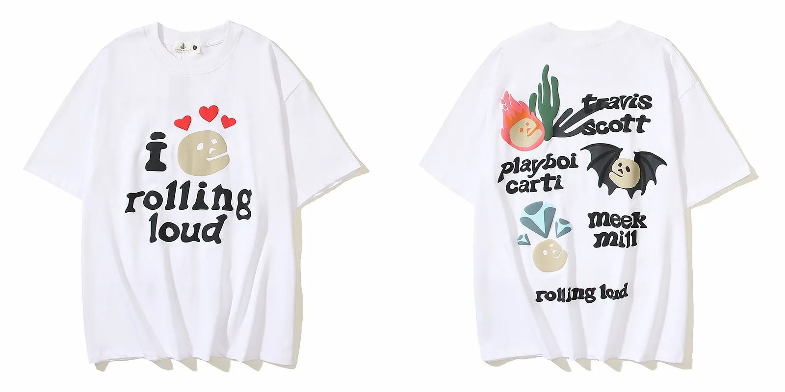 Maxct 90S Streetwear Bp American Retro Street Cartoon Letter Foam Printing Wash Men'S And Women'S Os High Street Short Sleeve T-Shirt Men'S And Women'S Same Style