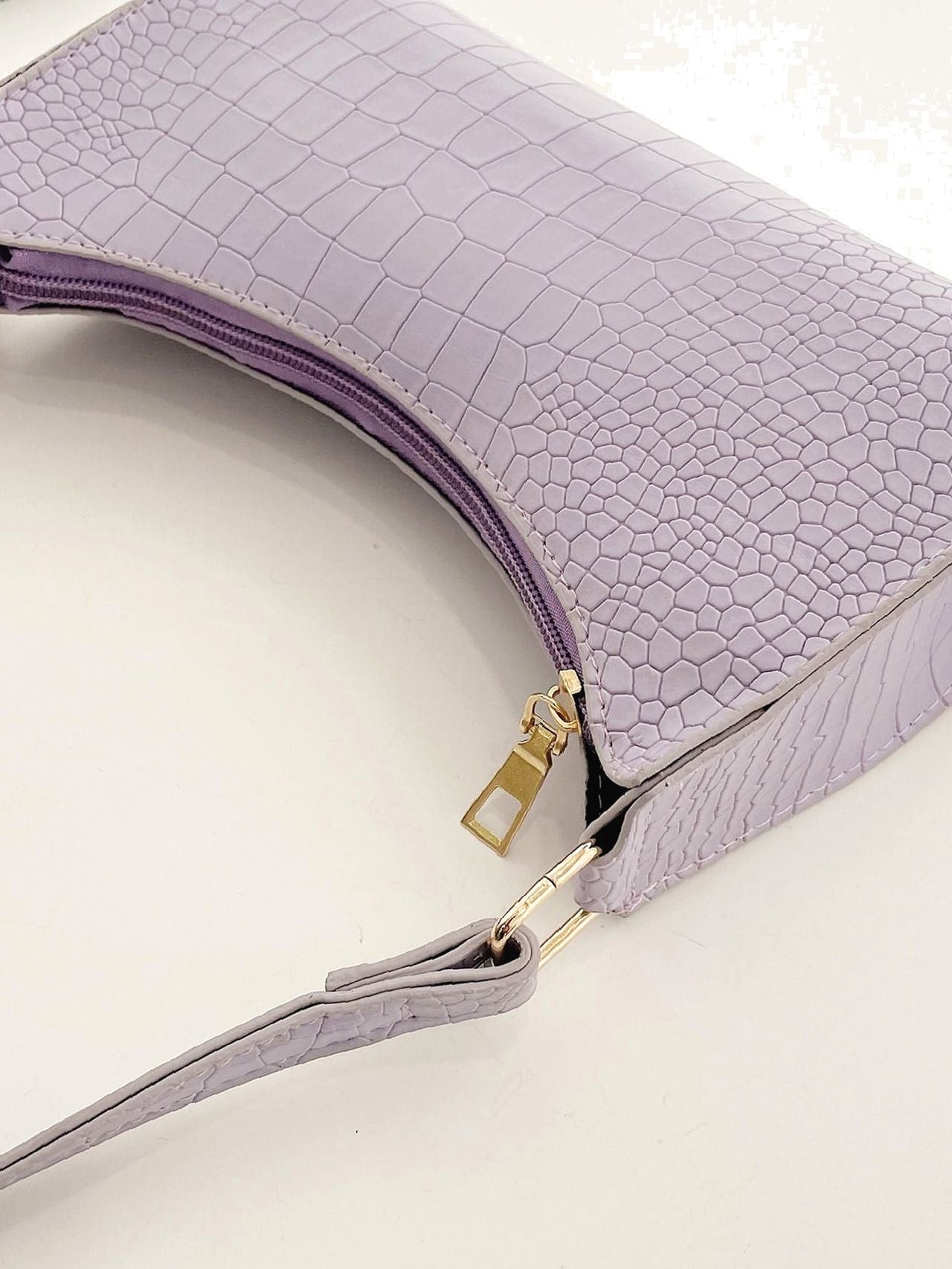 Bag For Love - Crocodile Embossed Baguette Bag  - Women Maxct Bags