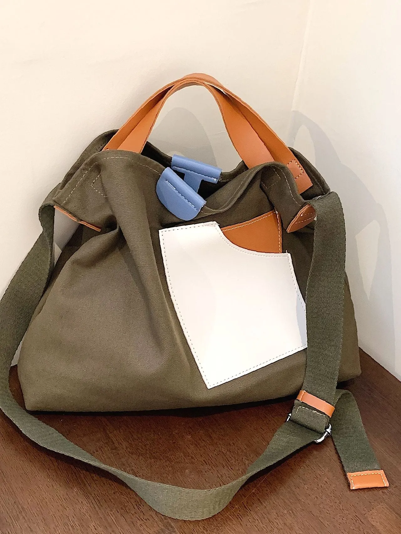 Maxct - Colorblock Top Handle Bag - Women Tote Bags