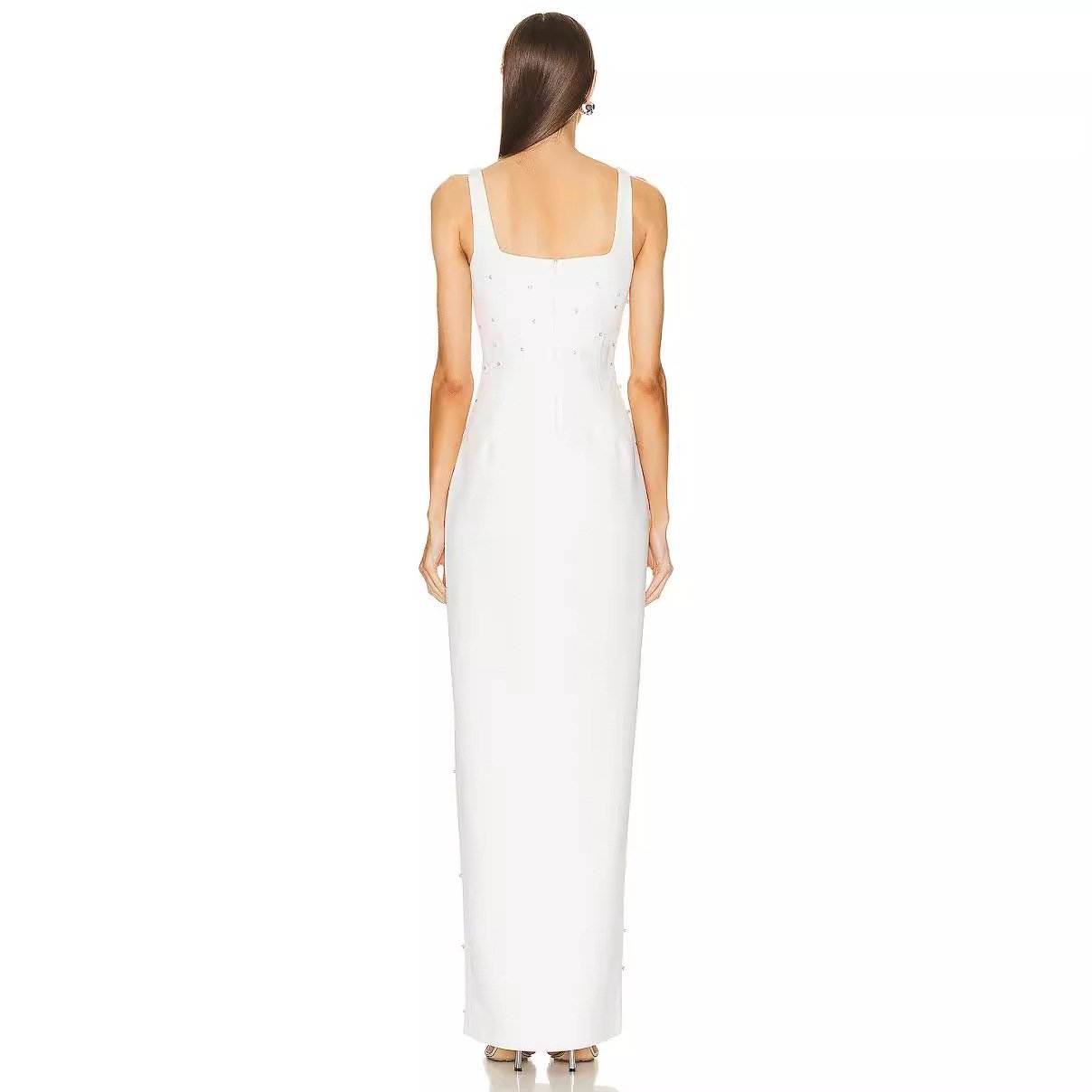 Maxct Women's Summer Foreign Trade High Quality Diamond Bandage Dress Women's High-end French Evening Dress