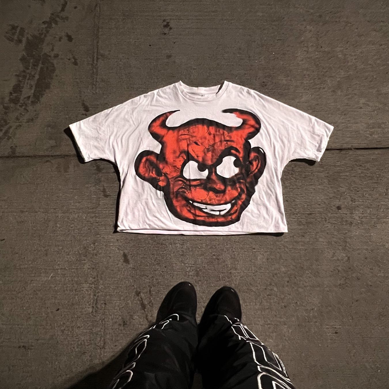 American fashion trend letter print oversized round T-shirt men's street hip-hop casual Harajuku loose short-sleeved top