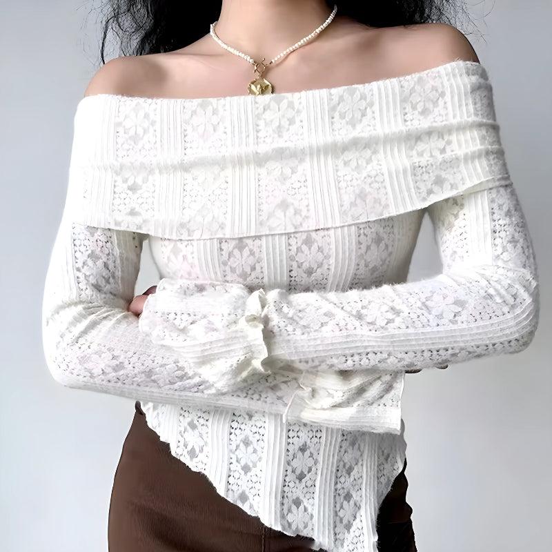 Maxct &Lace Off Shoulder Top