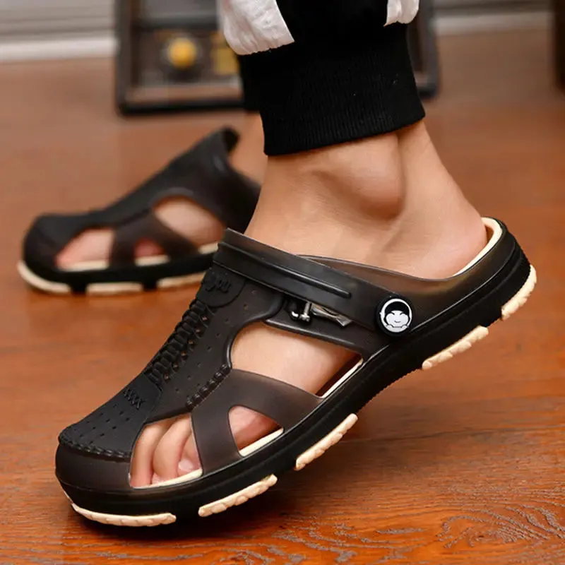 Summer Sandals Outdoor Beach Indoor Durable Anti-Slip Peep Toe Men's Maxct