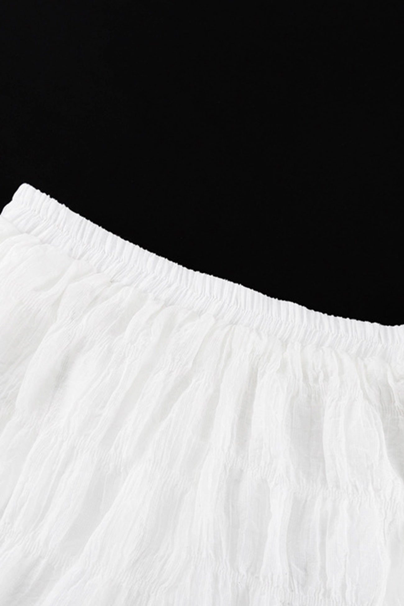 Maxct Long Puff Sleeve Shirt Strapless Three-piece Shorts Set