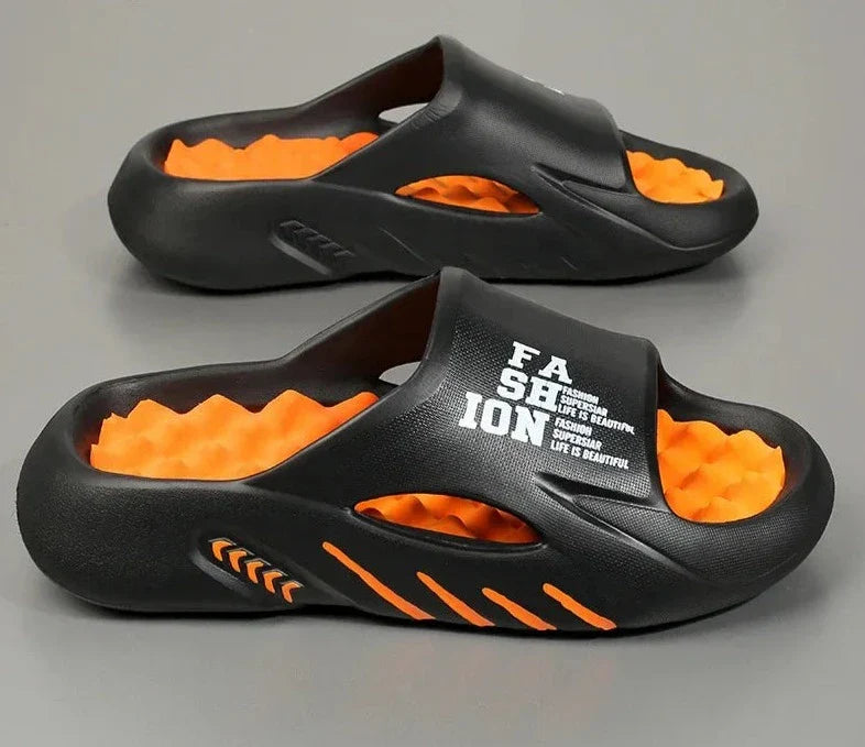 Summer Shoes Indoor Outdoor Soft Sole Slides for Men Maxct