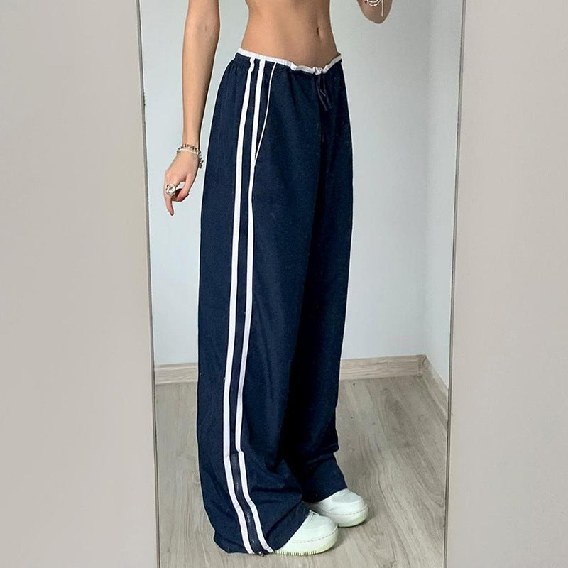 Maxct Vintage Striped Piping Sweatpants