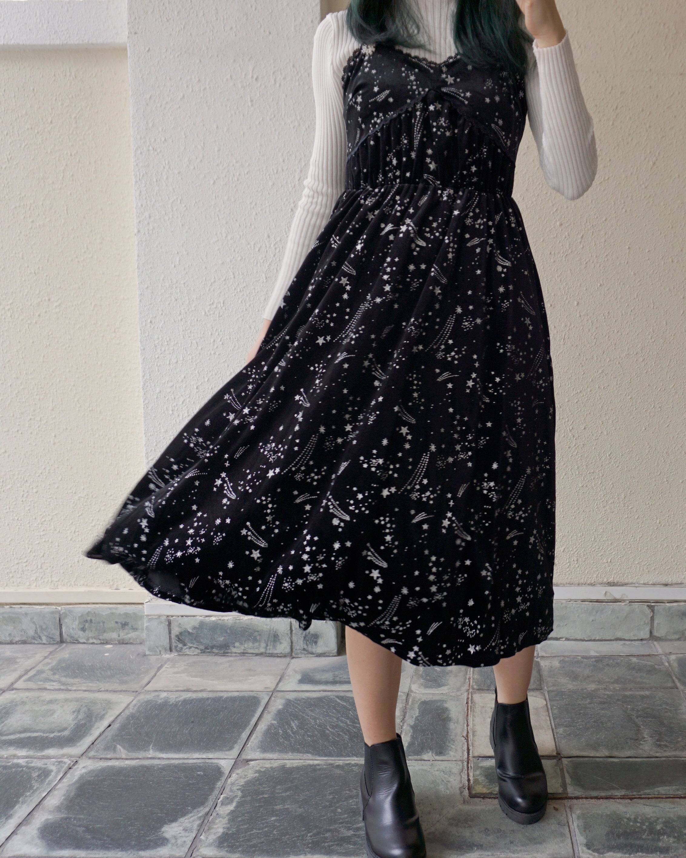 Starry Velvet Cami Midi Dress Maxct