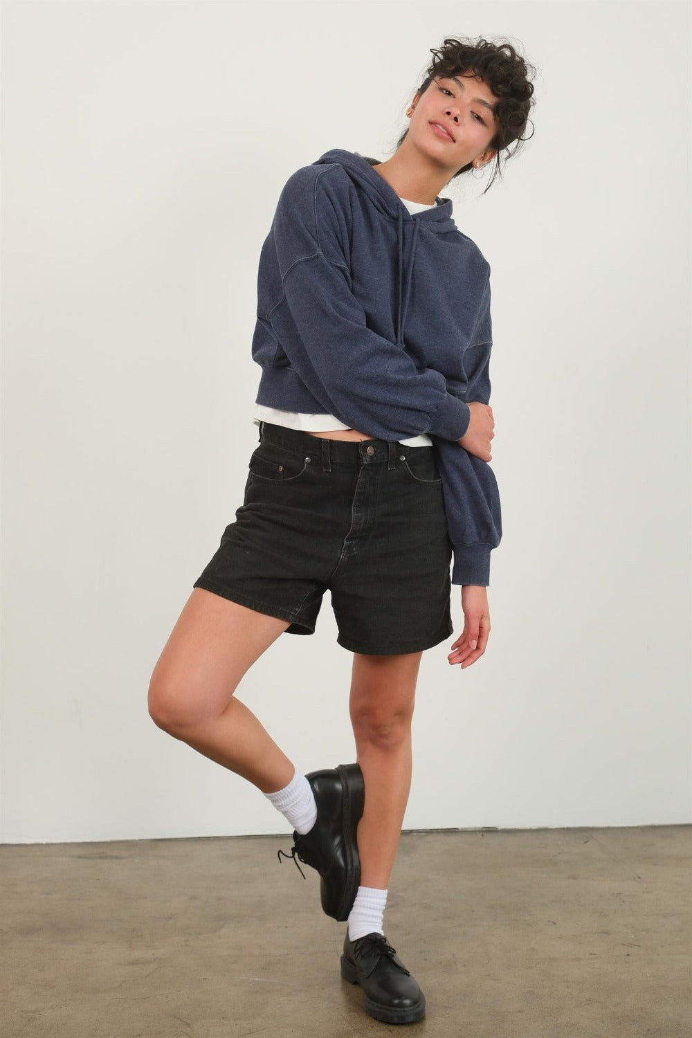 Maxct &HYFVE Drop Shoulder Cropped Hoodie