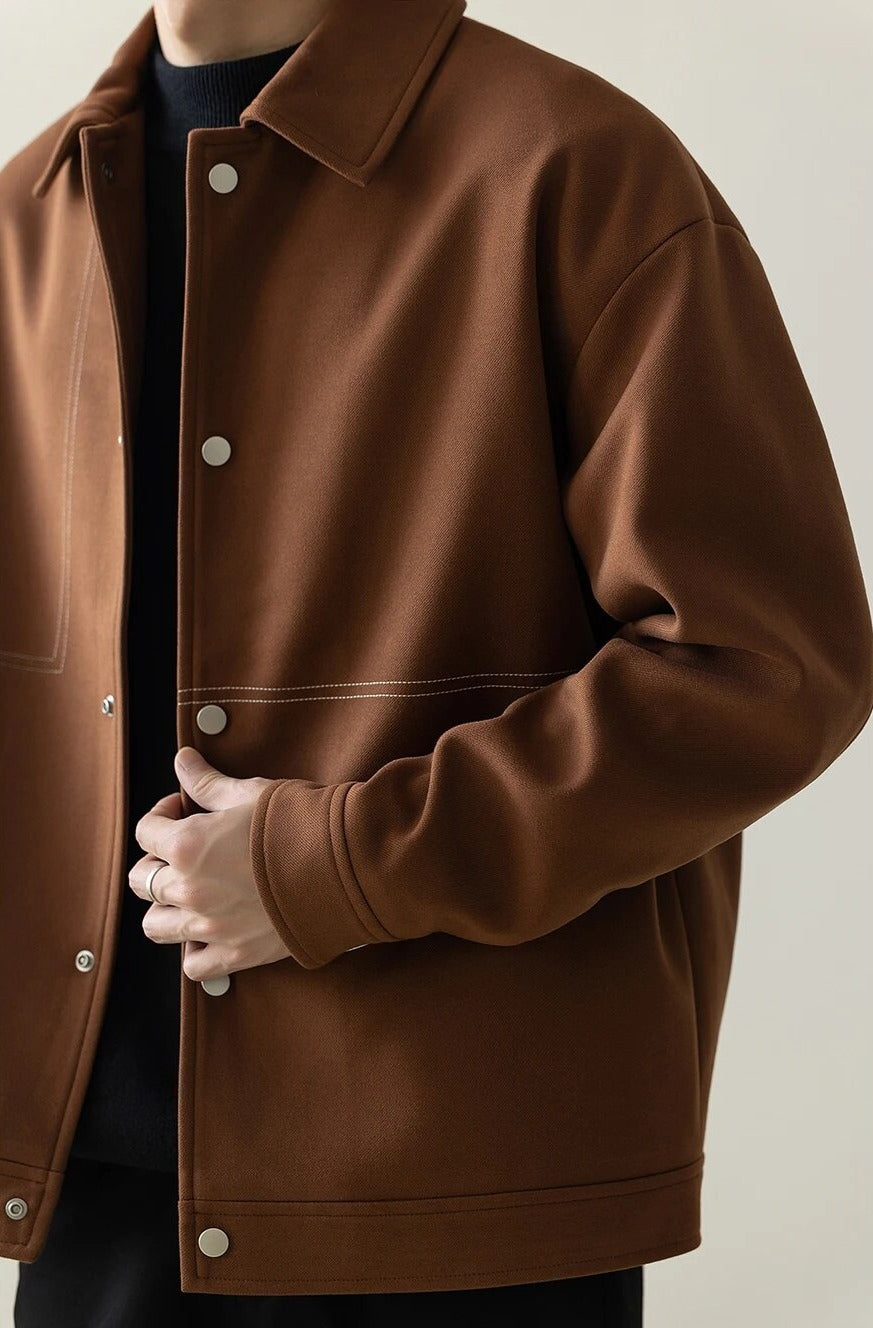 Maxct Contrast Stitch Minimal Jacket