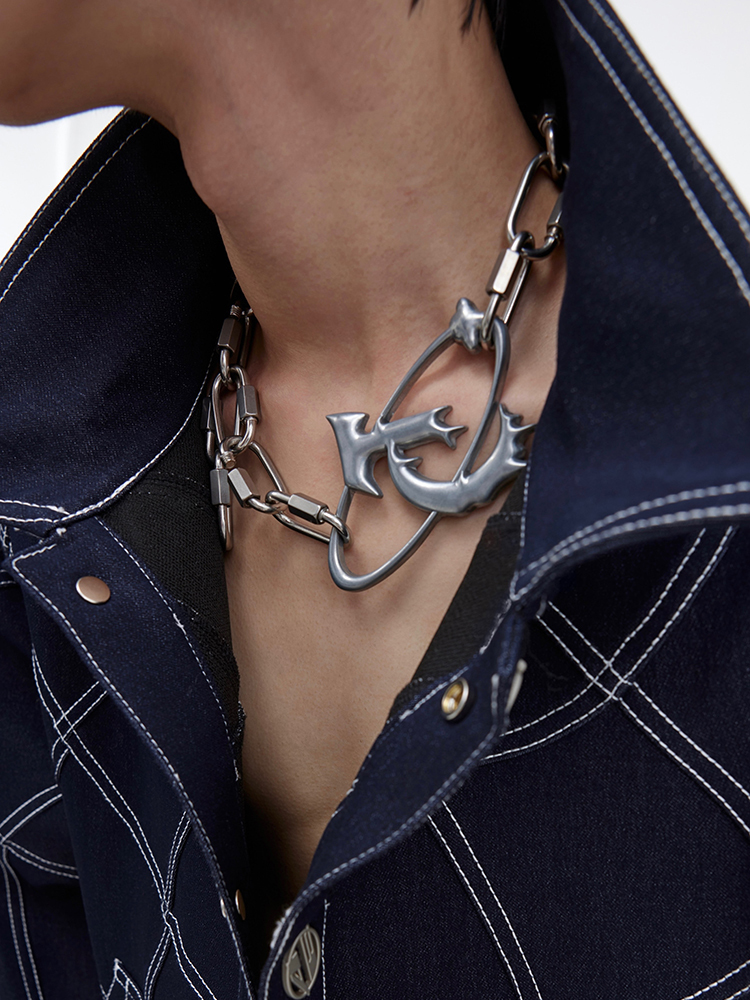 Oversize Stitch Denim Jacket & Wide-leg Stitch Denim Jeans Setup NA676