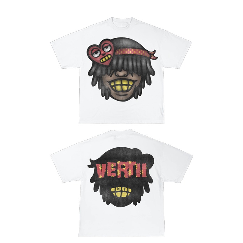 90s Streetwear Streetwear T Shirt Men Y2K Hip Hop Rock Cartoon Pattern Printing Sweatshirt Graffiti Graphics Oversized Crew Neck Short Sleeve 0924