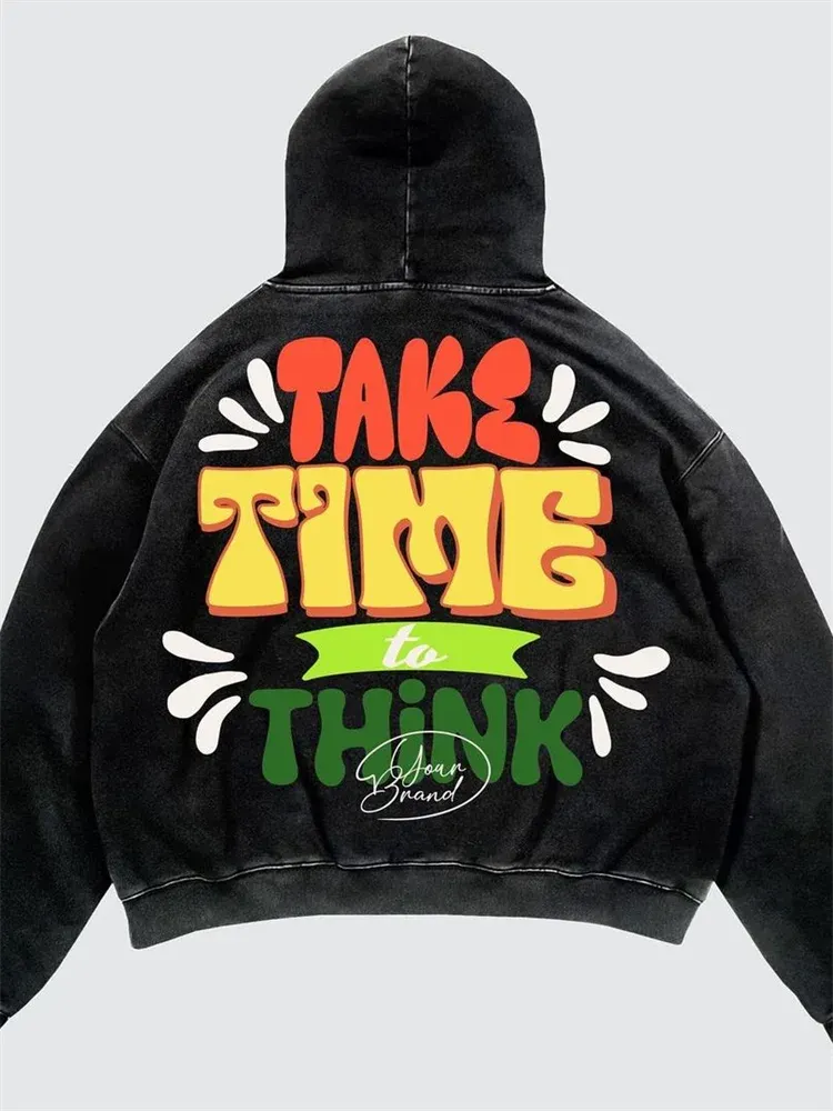 Maxct Y2k Women's Clothing Washed Hoodies Sweatshirt Pullover Long Sleeved Tops Oversize Streetwear Vintage Printed Pattern Clothing