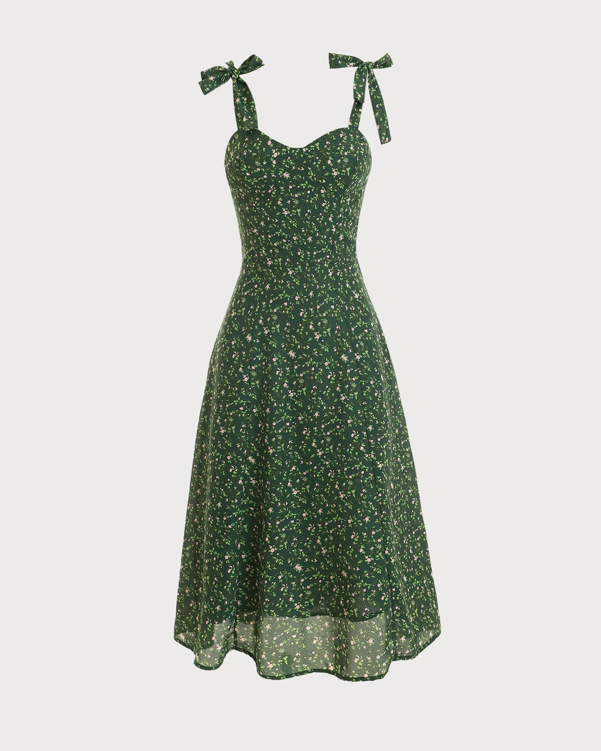 Maxct The Floral Tie Straps Midi Dress