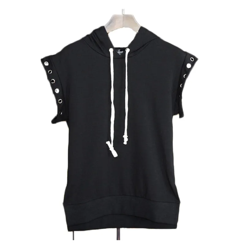 Maxct Slim Fit Sleeveless Hooded T-Shirt And Shorts