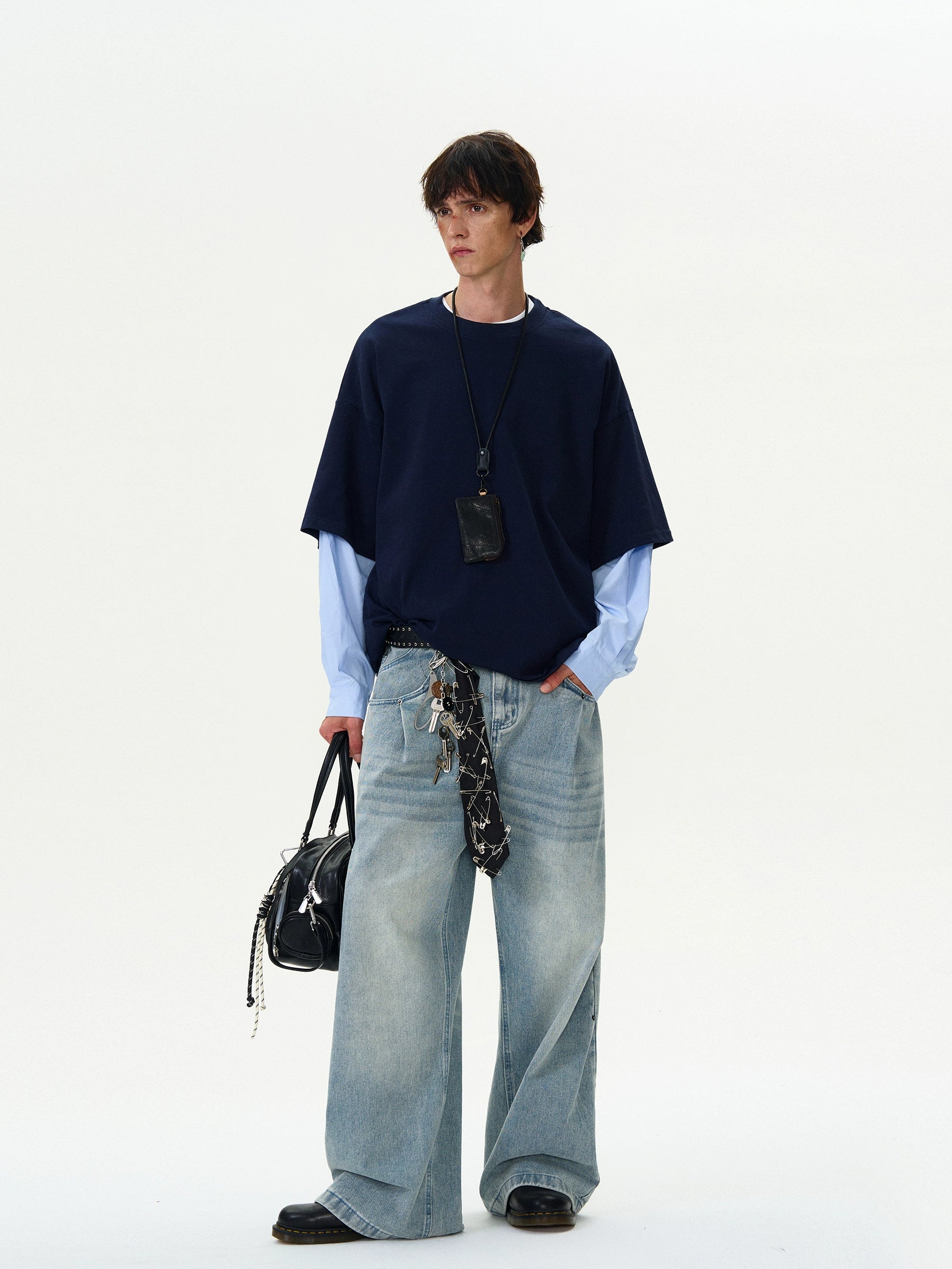 Madwitch Fake Two Piece Loose Shirt Maxct