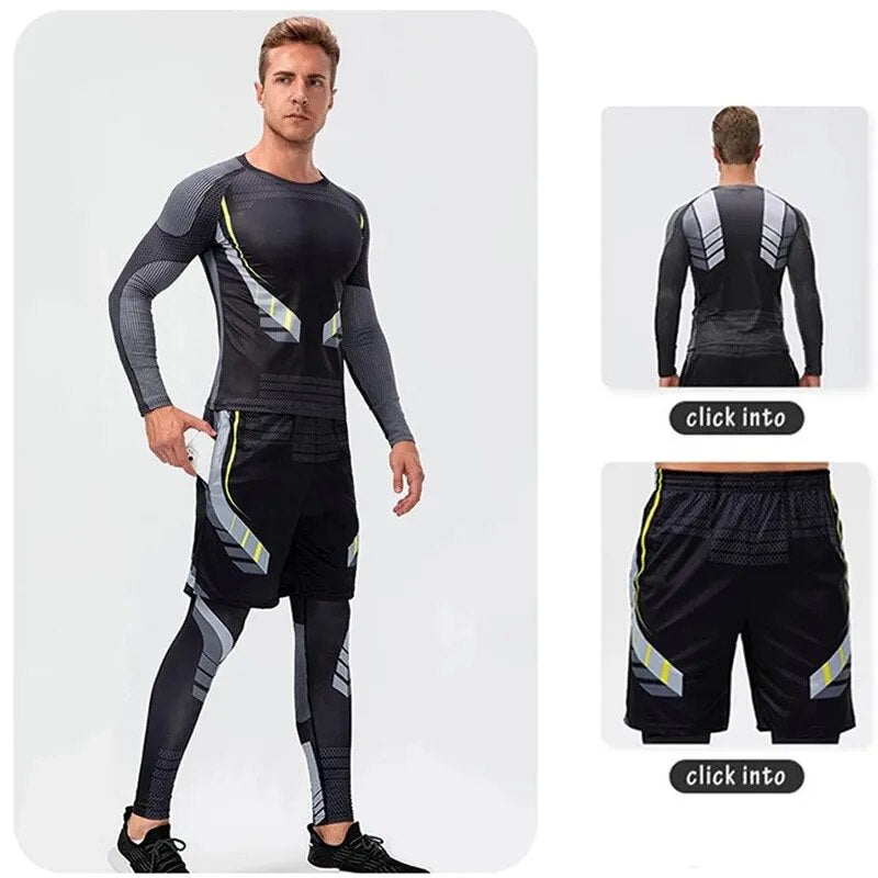 Men's Quick Dry Running Leggings Gym Fitness & Workout Maxct