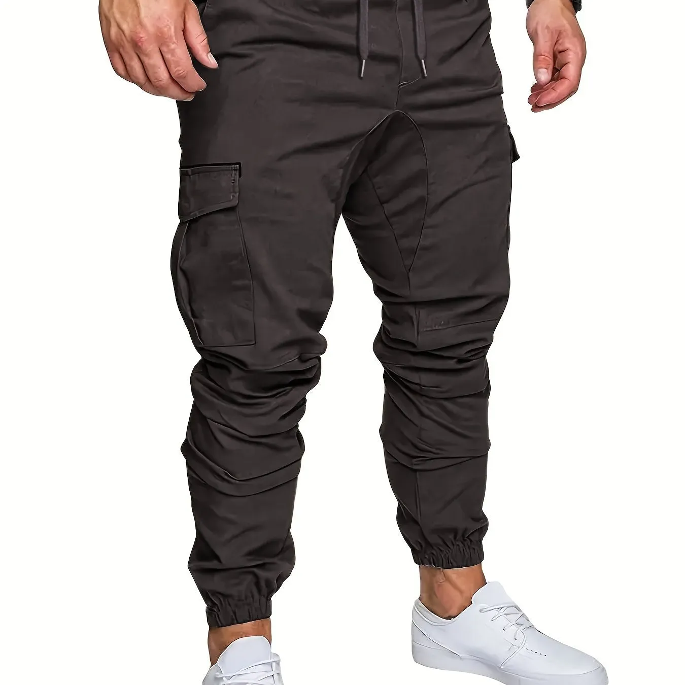 Maxct  Men's Casual Cotton Pockets Drawstring Outdoor Sports Cargo Pants