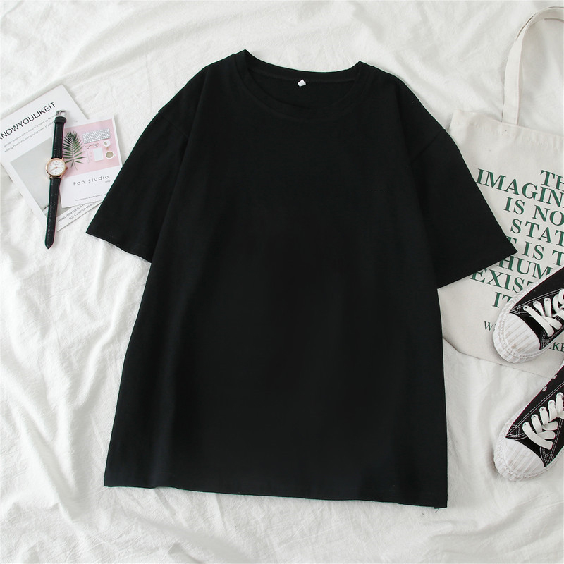 Women's T-shirt Black Cotton Oversized T Shirt Express Hip-Hop Top Harajuku Retro Beautiful Gothic Graphic Punk Woman Clothes 703-0